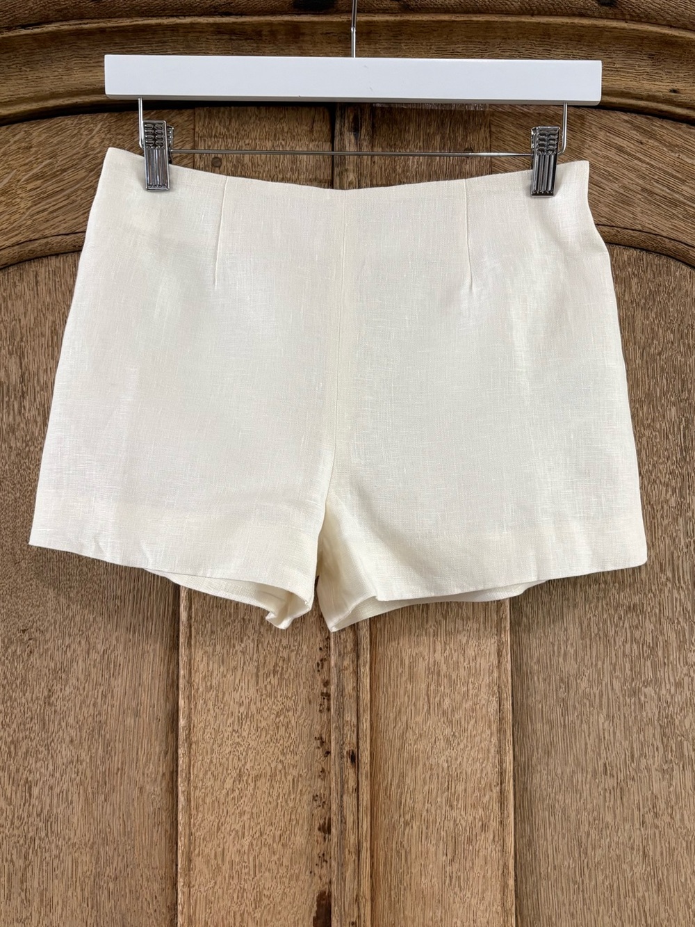 Mytheresa x FAITHFULL Lila Linen Mid-rise Mini Short In White Exclusive XS NWT - Picture 3 of 5
